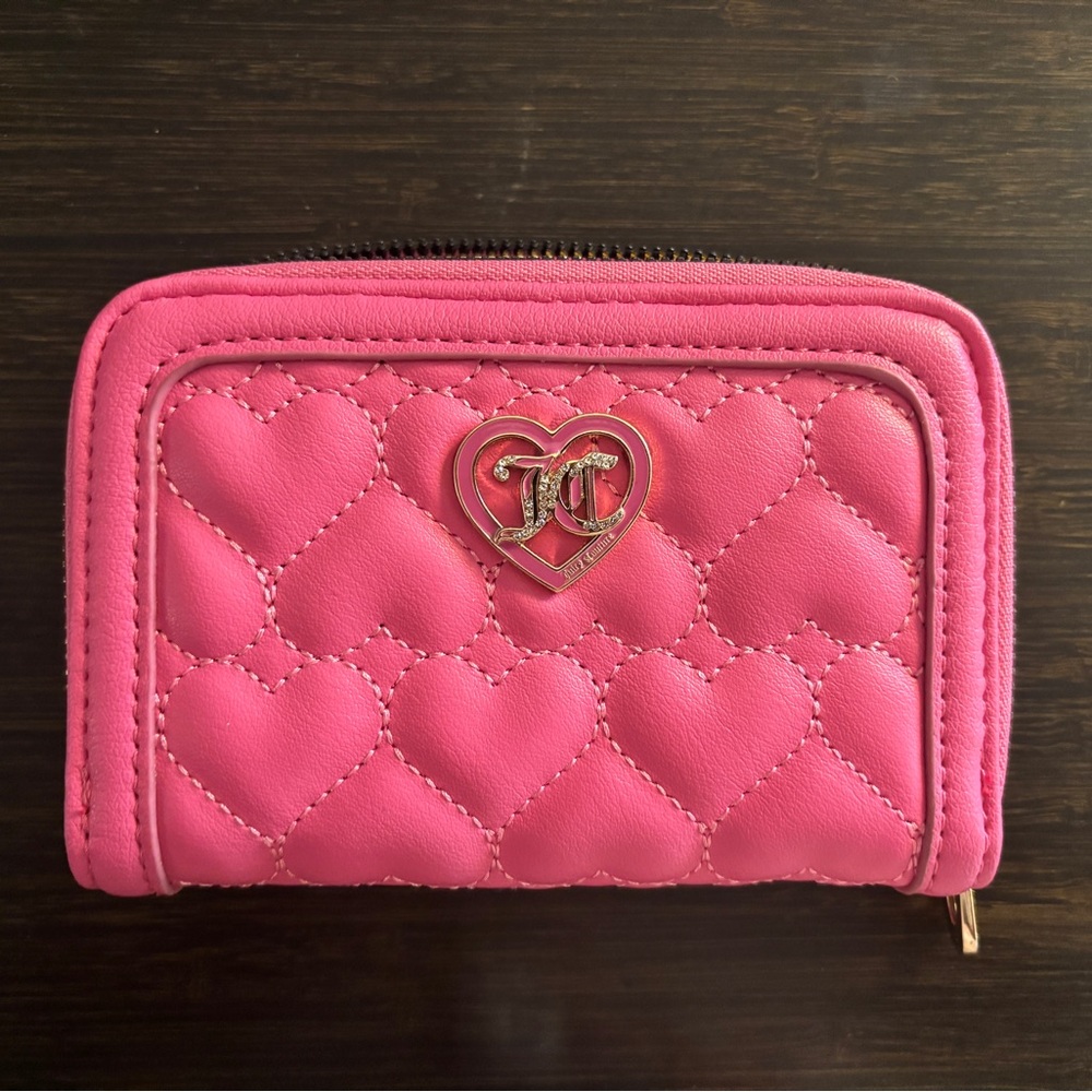 Juicy Couture Pink Quilted Heart Wallet